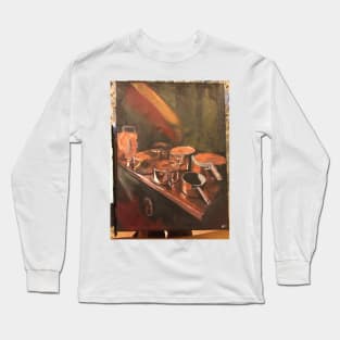 Copper Pots on a Kitchen Range Long Sleeve T-Shirt